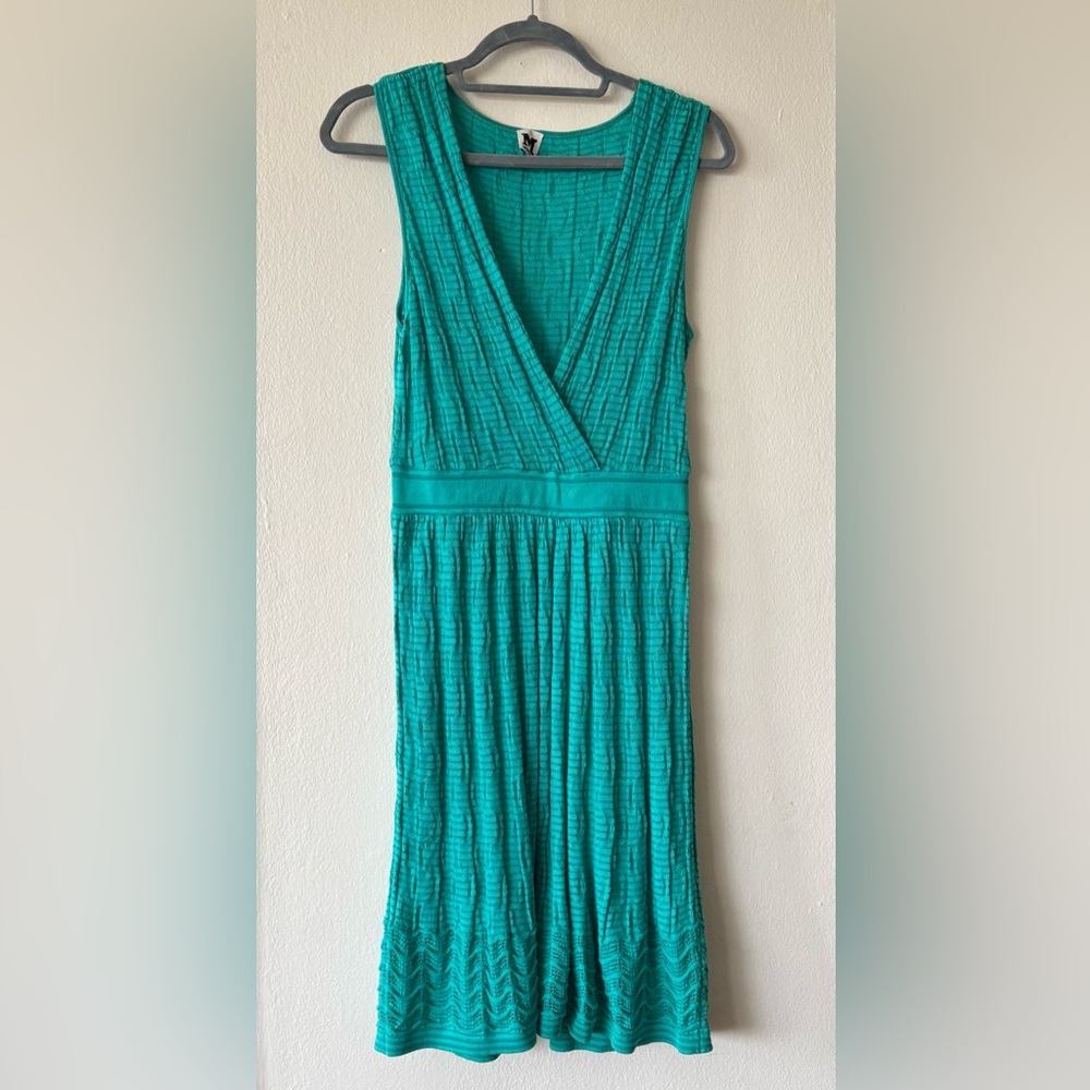 Missoni Turquoise Textured Midi Dress